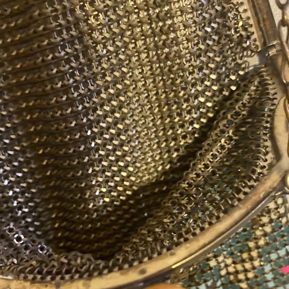 Antique Mandalian Purse Enamel Mesh Art Deco